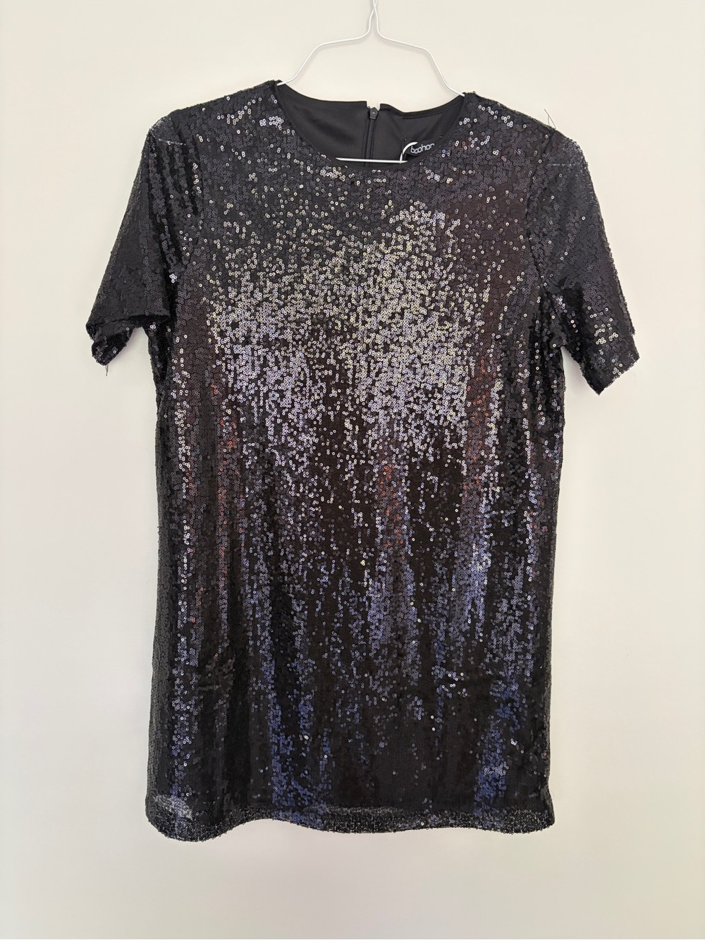 Boohoo Black Sequin Mini Dress